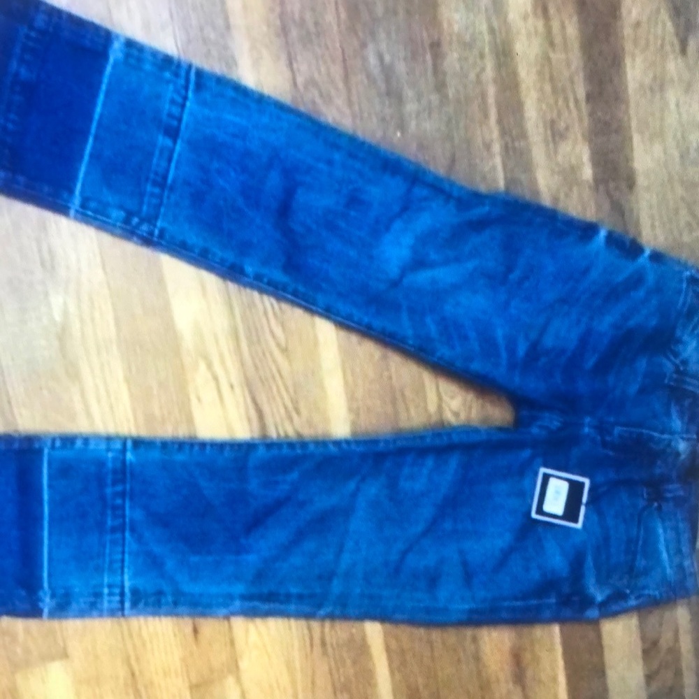 Nanaette lepore wide leg flood stretch denim jeans